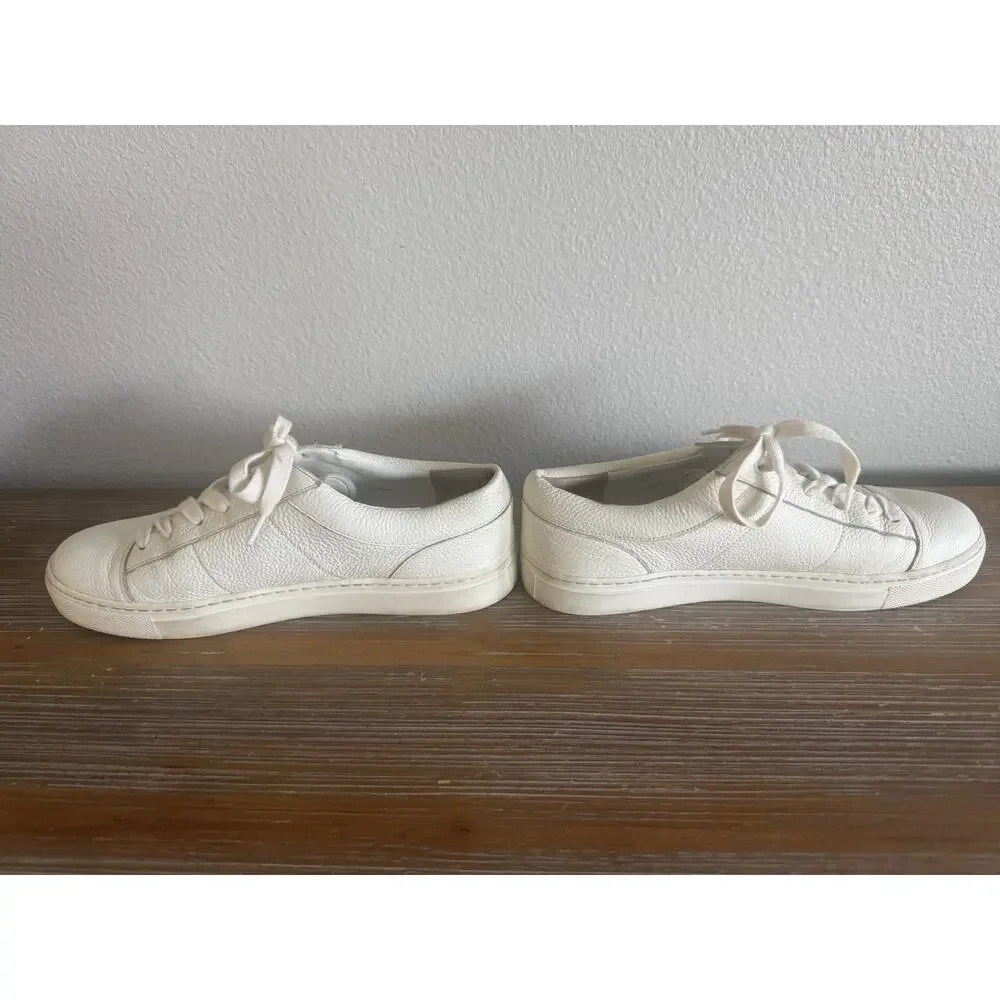 Vince White Leather Upper Sneaker Pebbled Leather Women’s Sz 7M